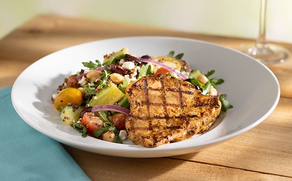 MEDITERRANEAN WOOD-GRILLED CHICKEN SALAD