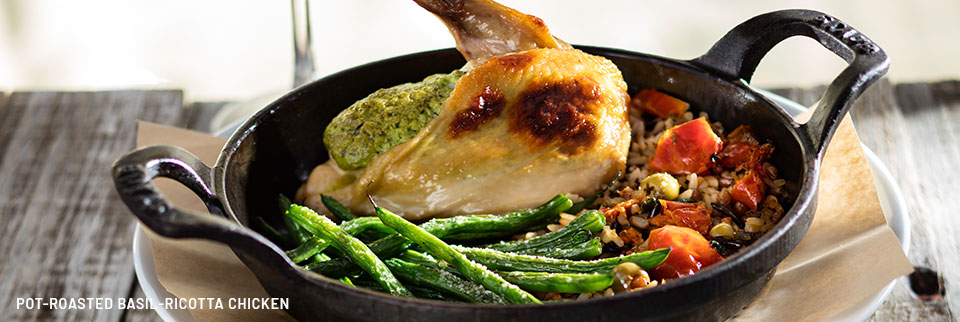 Enjoy the Pot-Roasted Basil-Ricotta Chicken from the 10 for $20 and under.