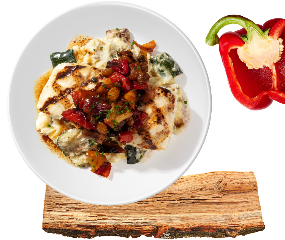 wood grilled wild alaska halibut