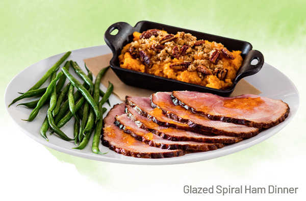 glazed spiral ham dinner