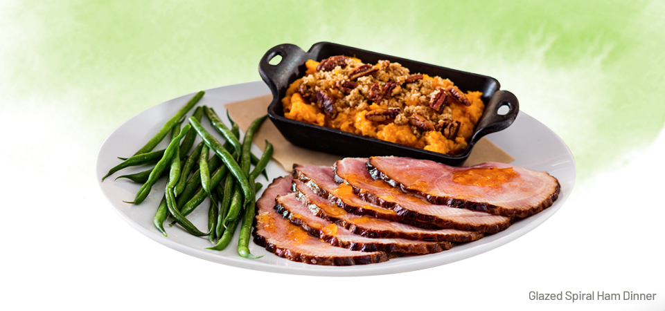glazed spiral ham dinner