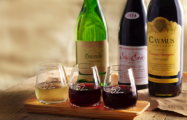 try Seasons 52 Root & Vine wine flight