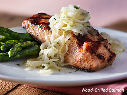 wood-grilled salmon