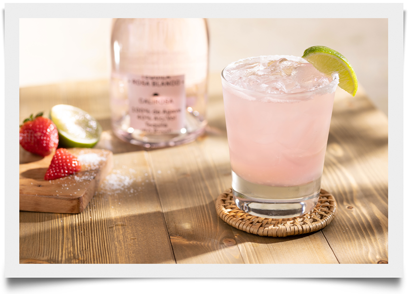 Enjoy Easter Brunch with our Strawberry Hibiscus Margarita.