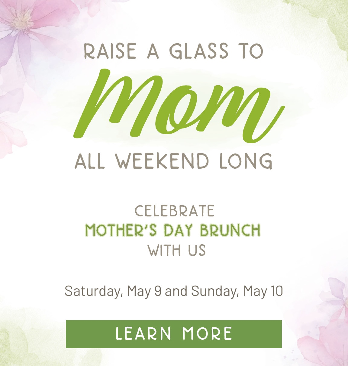 At Season's 52, raise a glass to mom all weekend long by celebrating Mother's Day Brunch with us. 